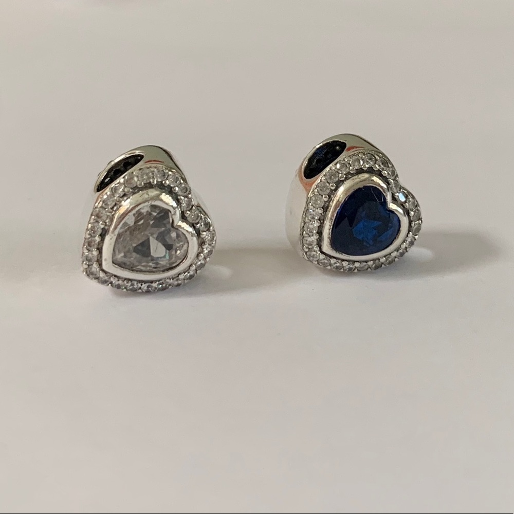 Pandora sterling silver hear charm with CZ